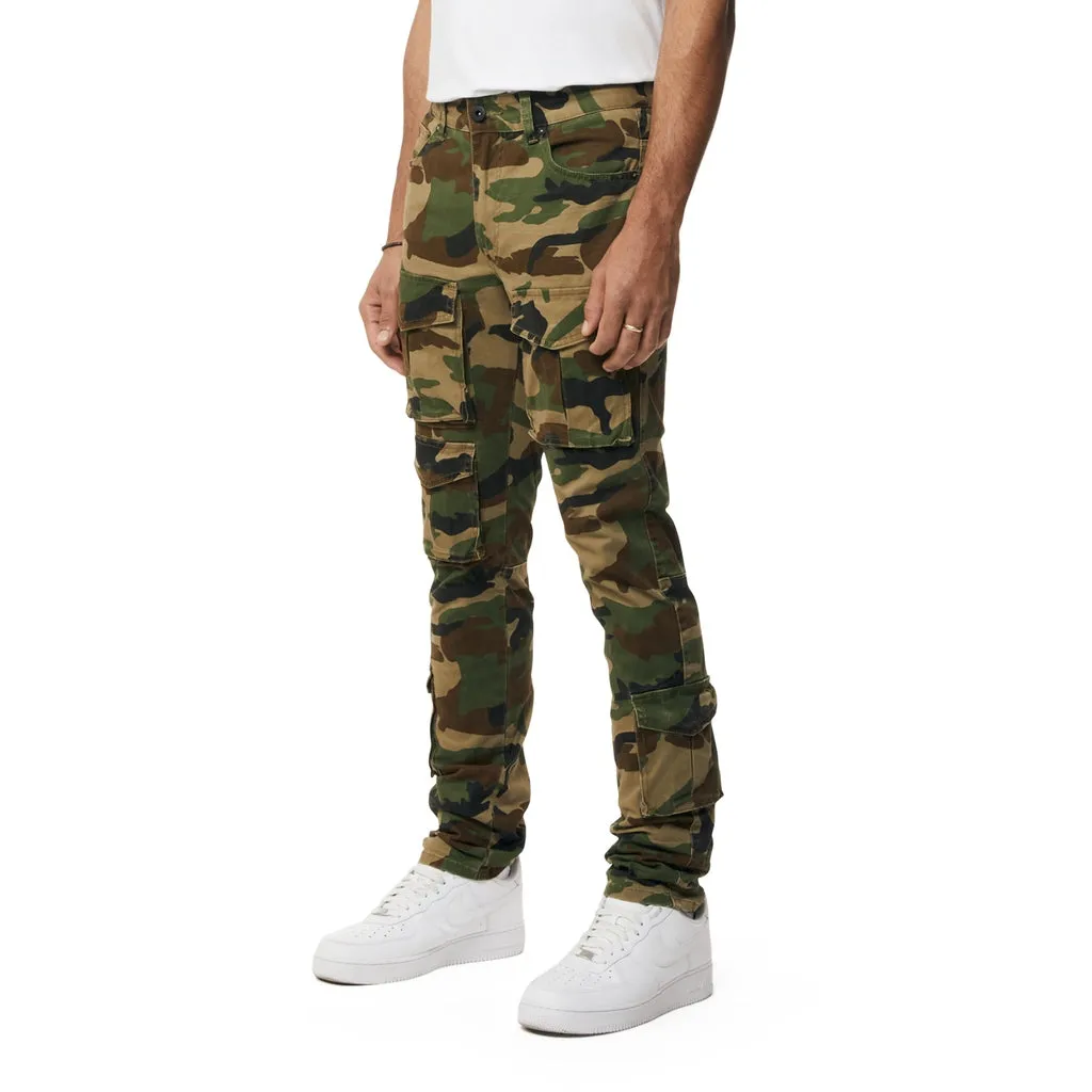 10 Pocket Slim Twill Pants - Wood Camo