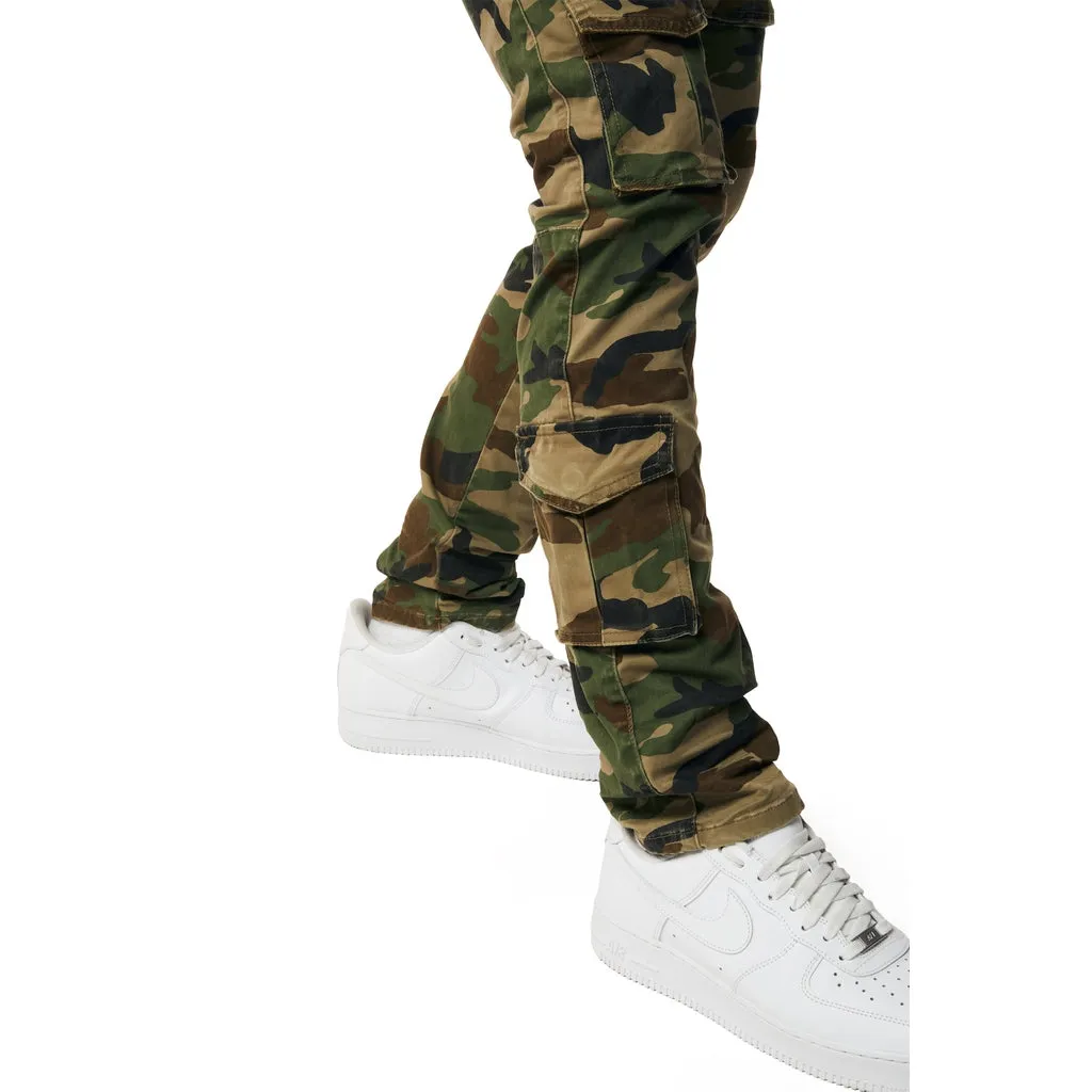 10 Pocket Slim Twill Pants - Wood Camo