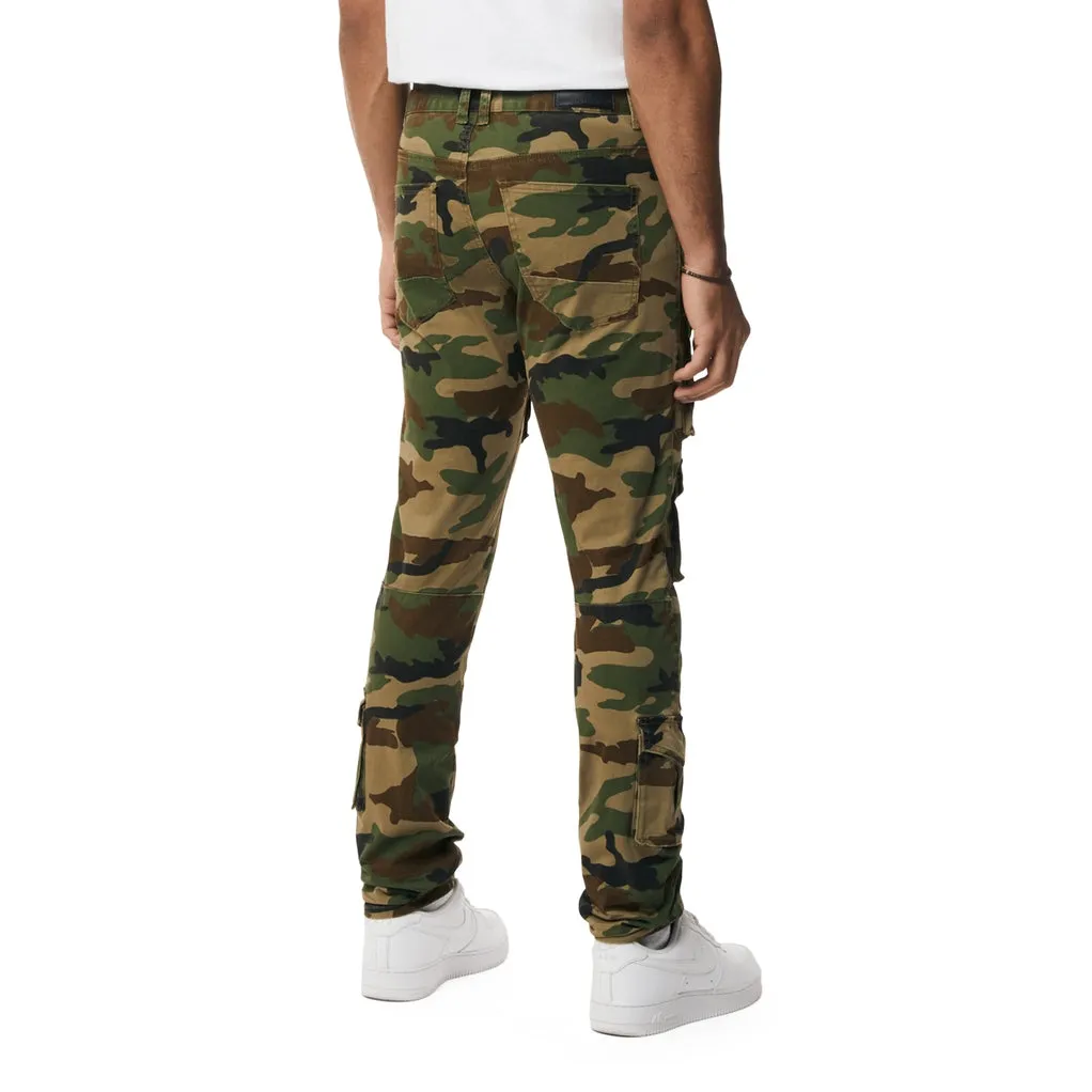 10 Pocket Slim Twill Pants - Wood Camo