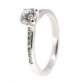 18 Carat White Gold And Diamond Engagement Ring