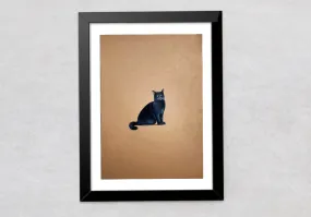 A Cat in Miniature Painting by Mohan Prajapati