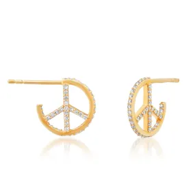 A Peace of Perfection Small Diamond Hoop Earrings