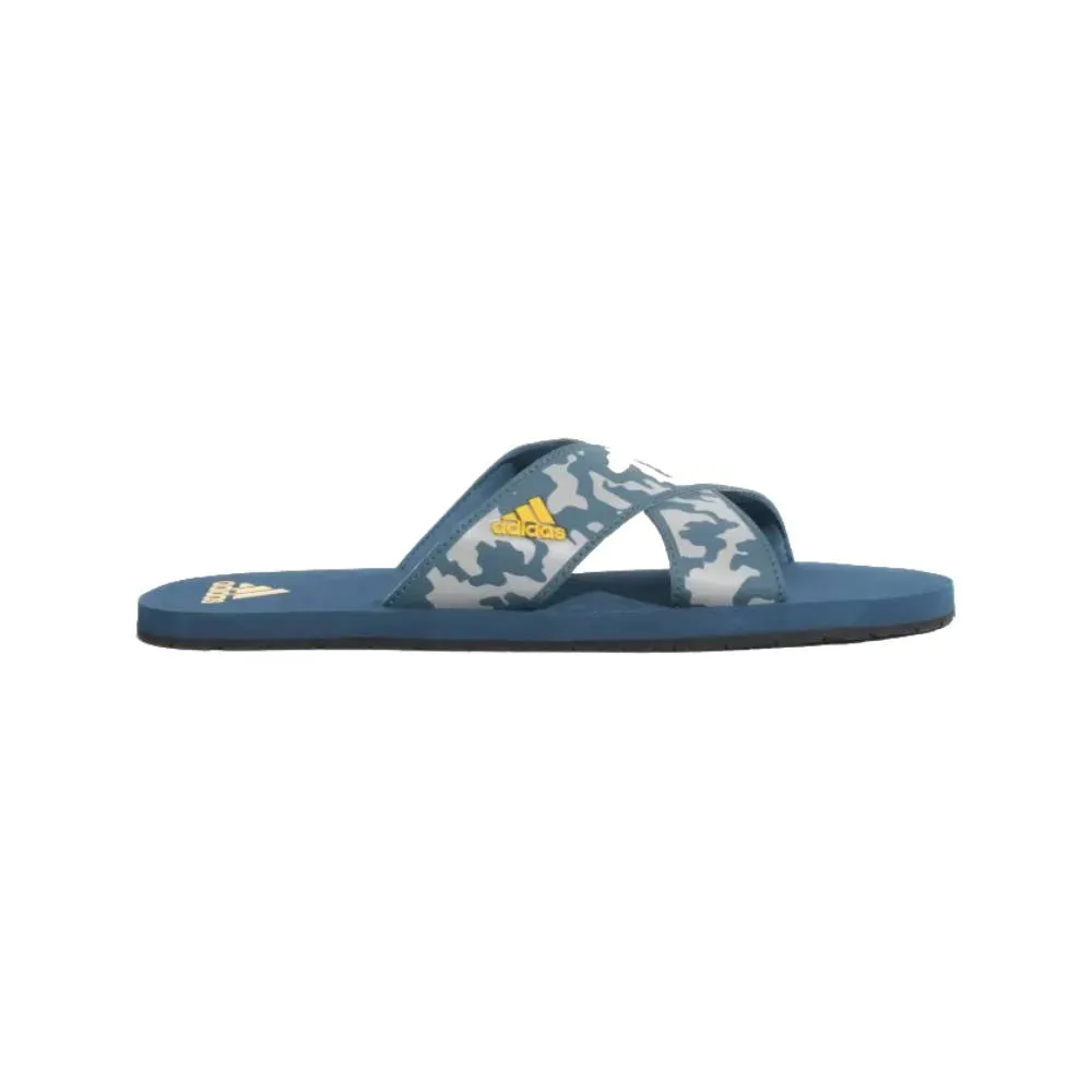 Adidas Men's Distincto Flip Flops Slipper (Wild Teal/Dove Grey/Active Gold)