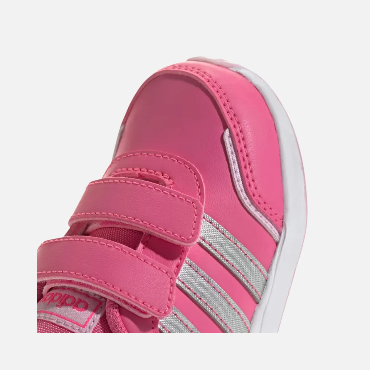 Adidas VS Switch 3 Lifestyle Running Hook and Loop Straps Kids Unisex Shoes (0 -3 year) -Pulse Magenta/Silver Metallic/Orchid Fusion