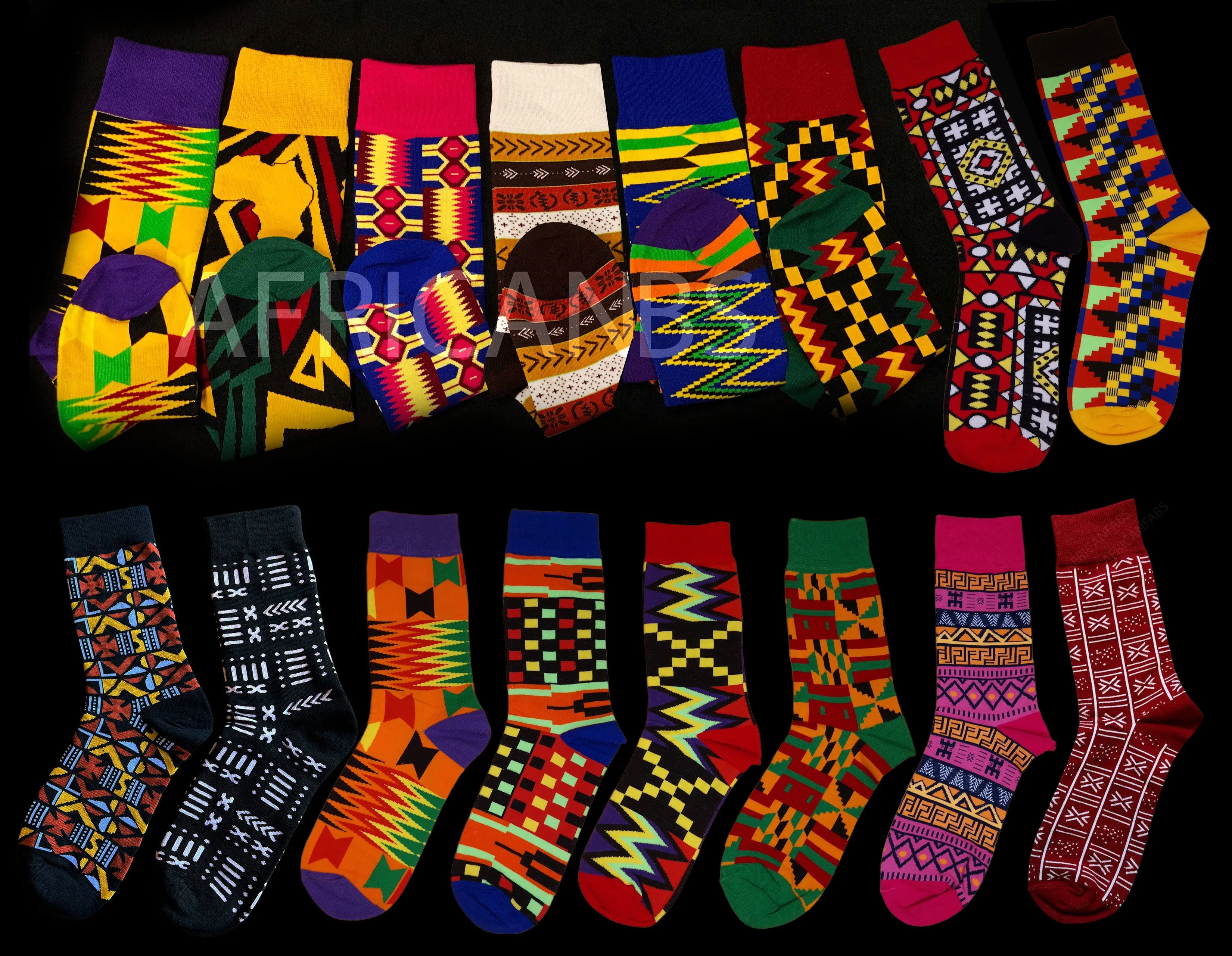 African socks / Afro socks / Mud socks - Pink