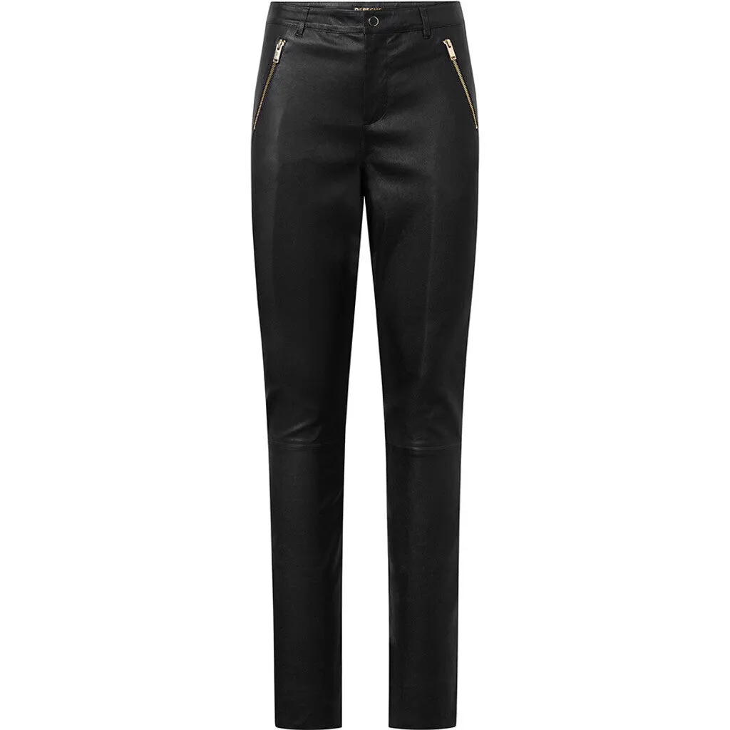 Alea chino leather pants / 50990 - Black (Nero)