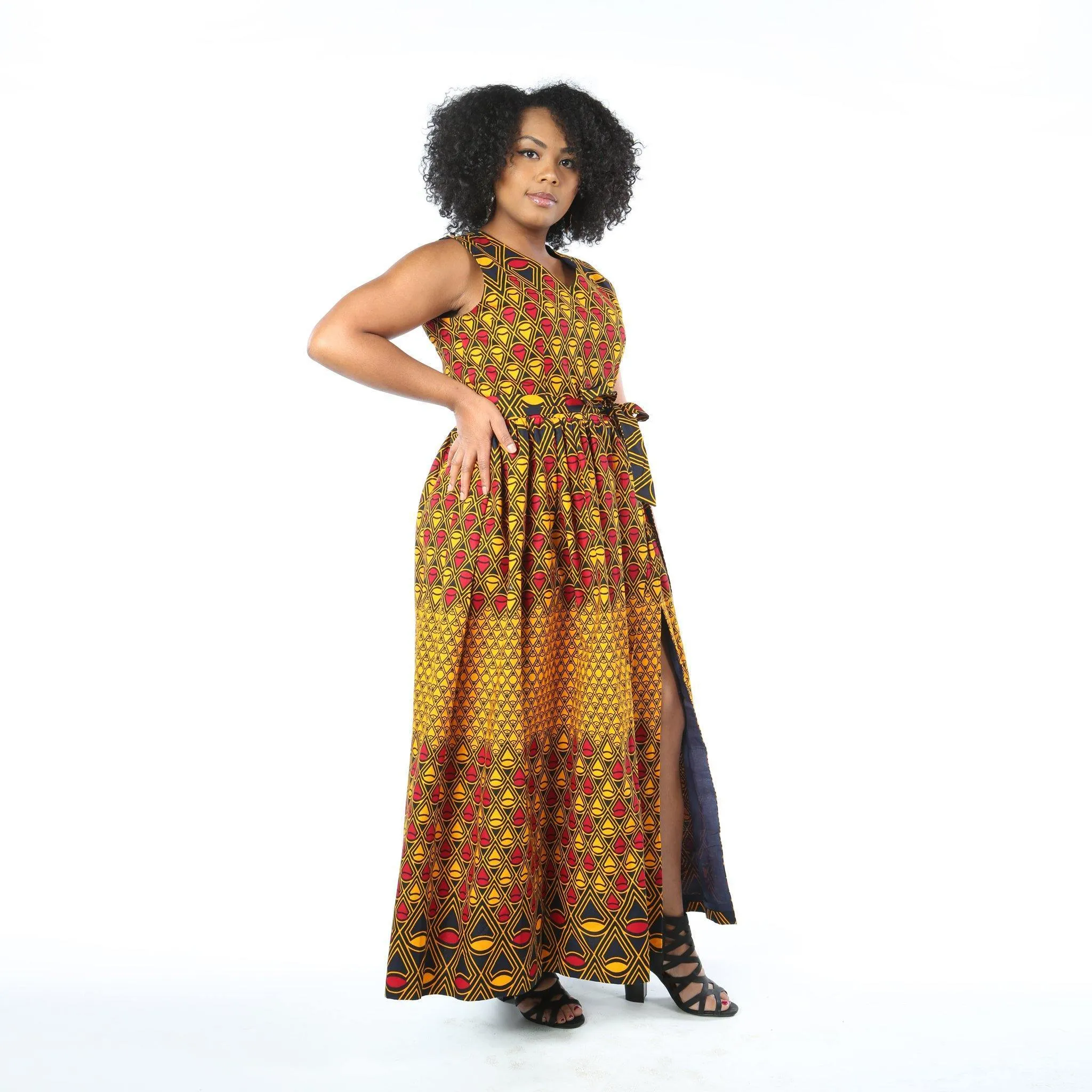 ALIDA African Print Women's dress