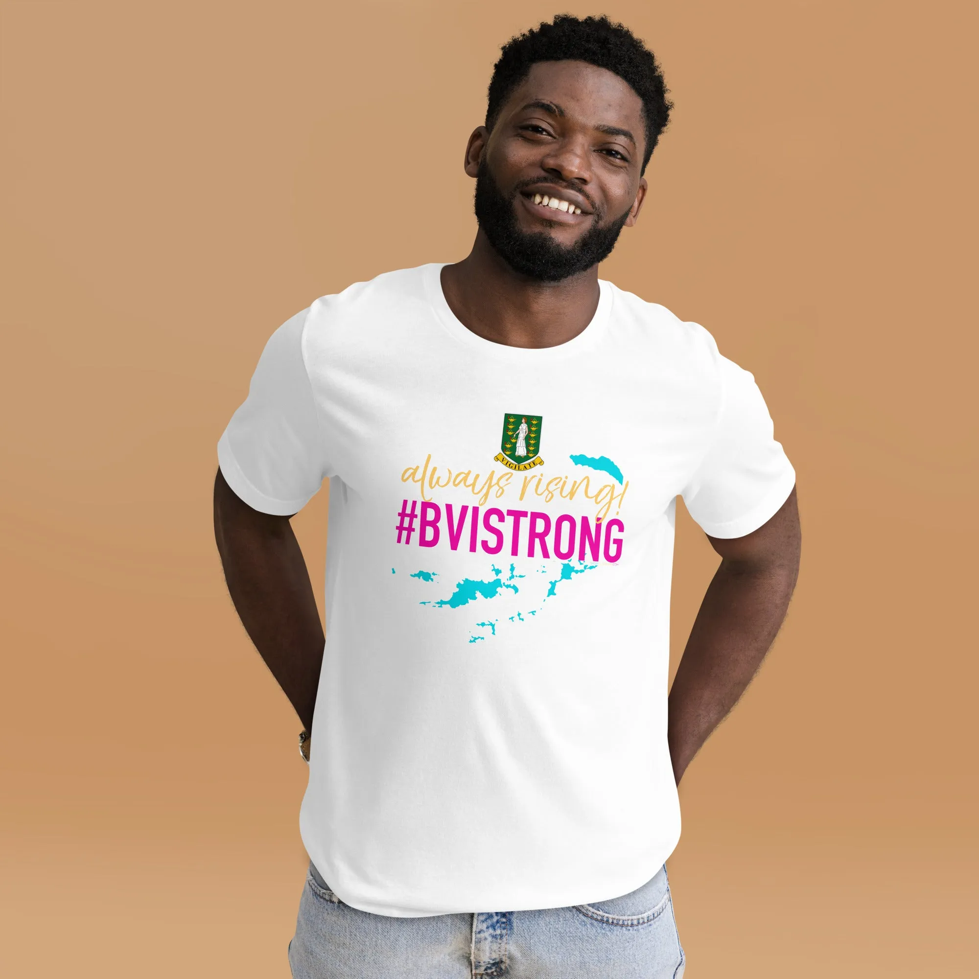 always rising #BVISTRONG unisex tee