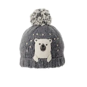 Ambler Peek-a-Boo Wool Toque - Grey Bear