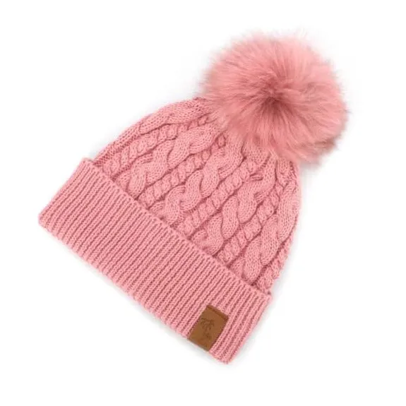 Beanie Knitted - Pink (Kids-Adults)