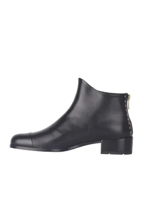 Beau5 Parma Black Leather Natural Sole Ankle Boot