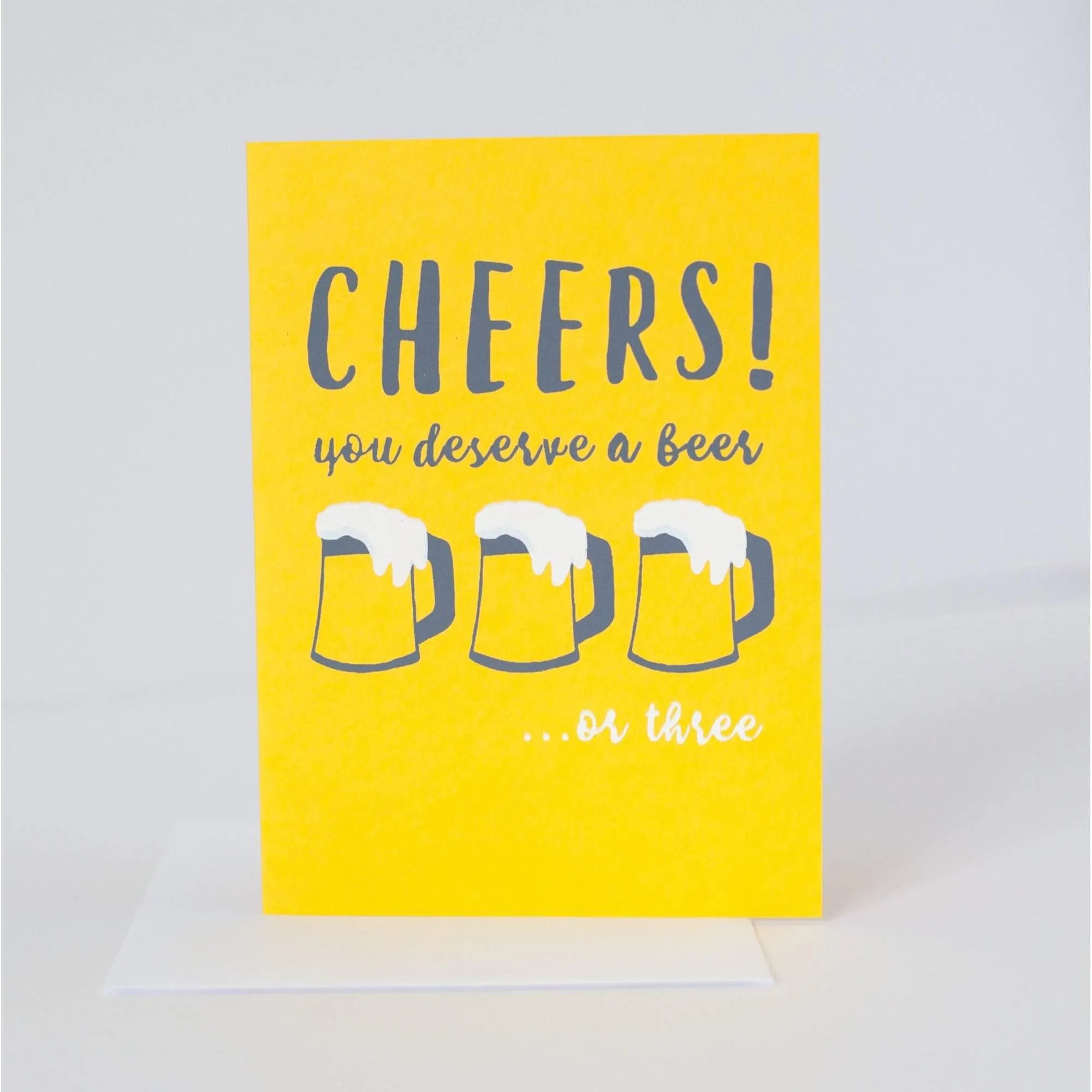 birthday card, congratulations card, beer cheers greeting card