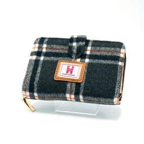 Black Check Tweed Purse