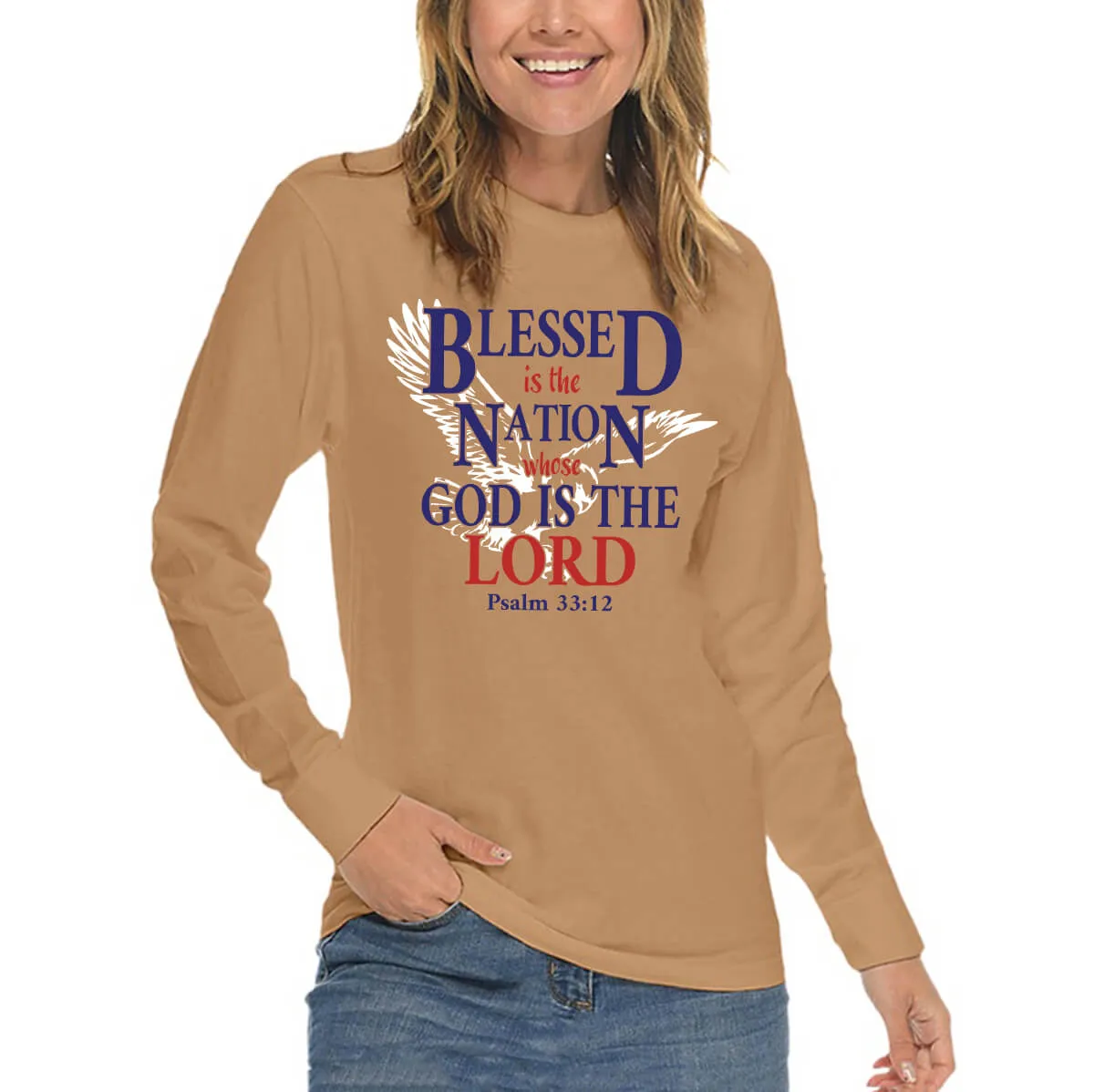 Blessed Is The Nation Whose God Is The Lord Long Sleeve T Shirt