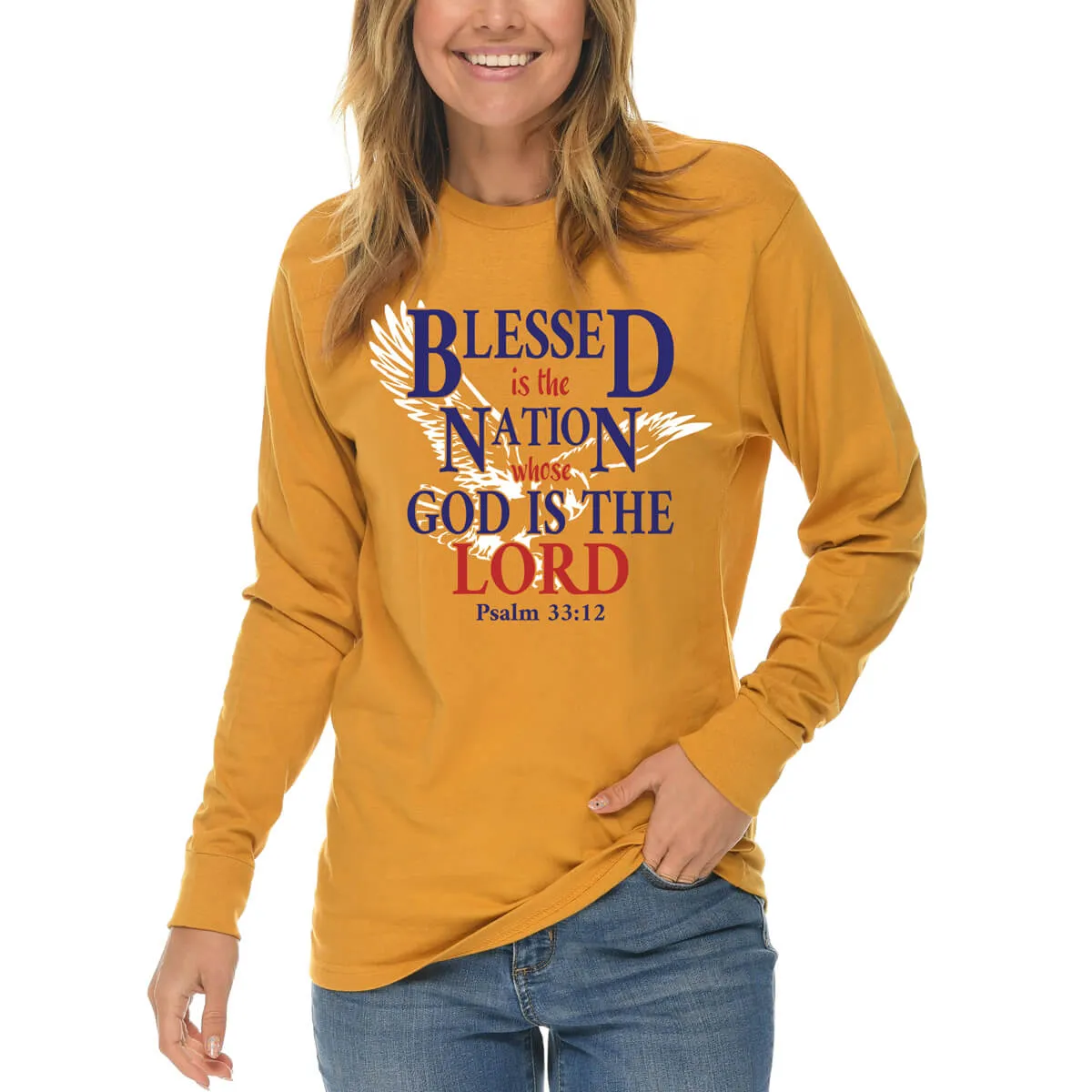 Blessed Is The Nation Whose God Is The Lord Long Sleeve T Shirt