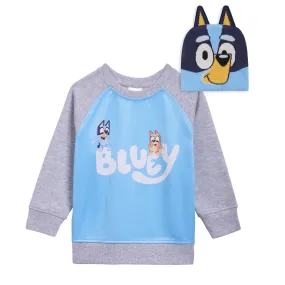 Bluey Fleece Sweatshirt and Cotton Gauze Hat