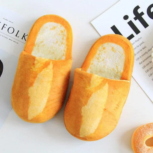 Bread Loaf Winter Slippers Warm Home Shoes