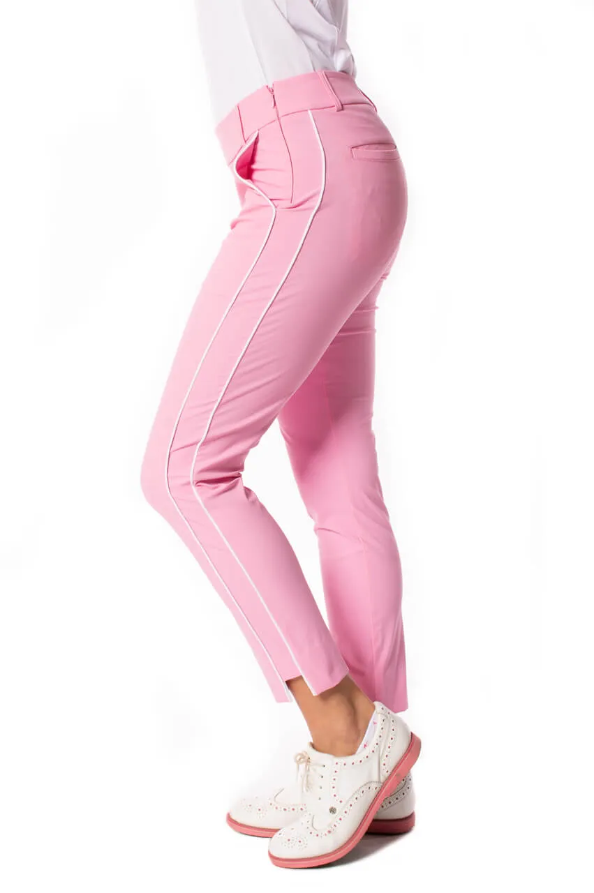 Bubble Gum Pink Stretch Ankle Pant