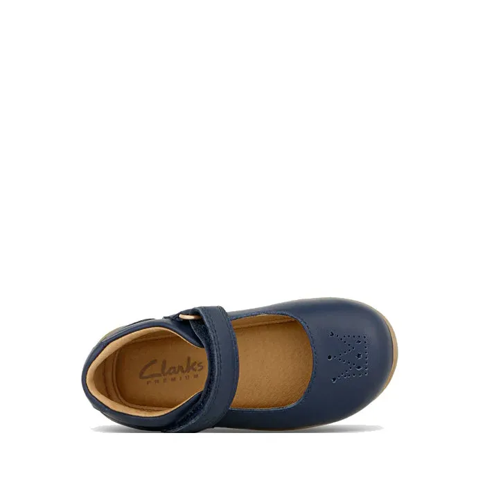 Clarks Toddlers Maddison Leather Mary Jane Shoe Navy D Narrow Width