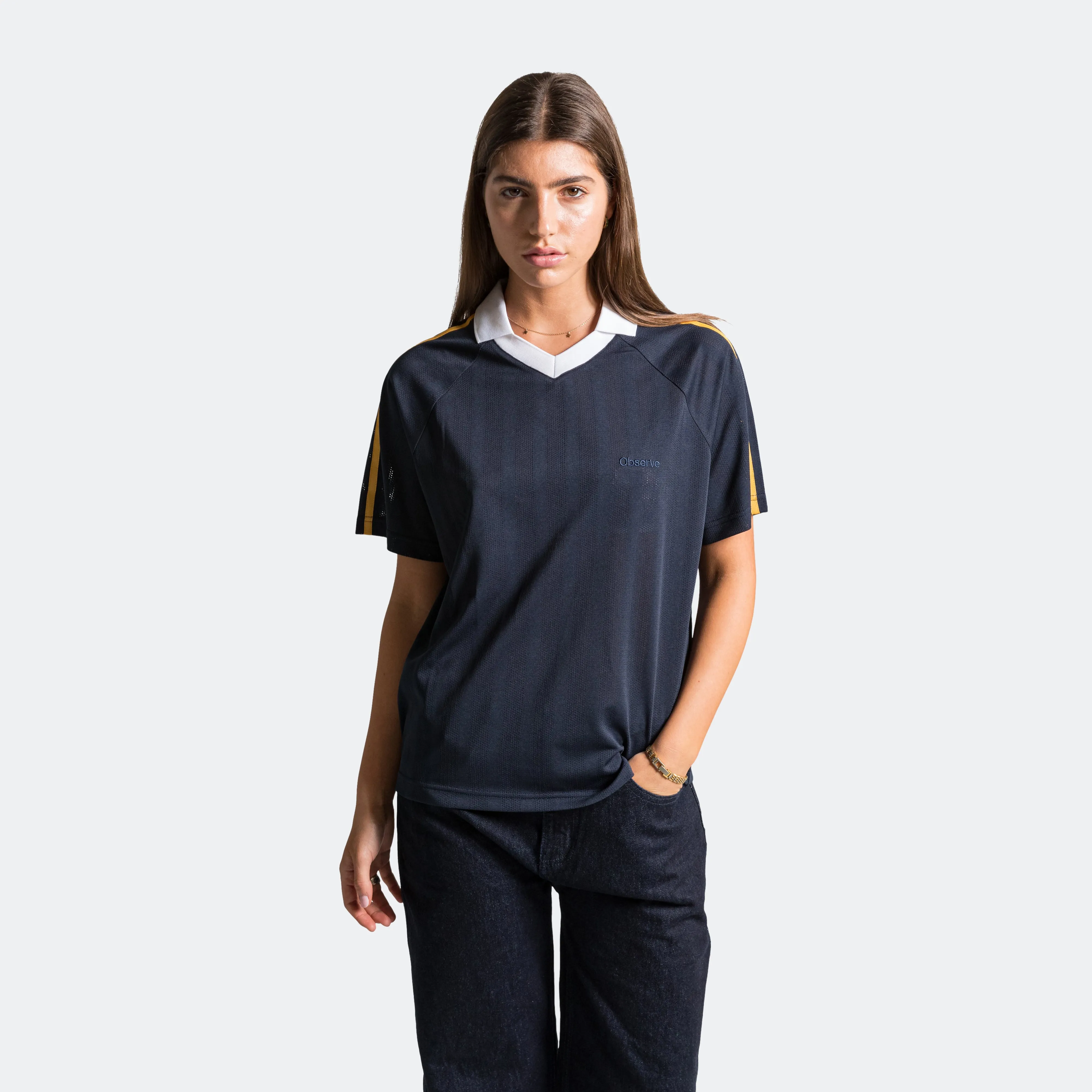 Collared Football Polo - Navy