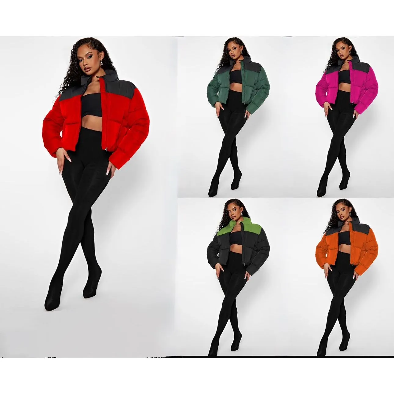 Colour Block Bomber Jacket