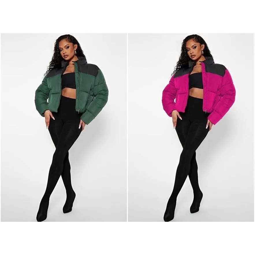 Colour Block Bomber Jacket