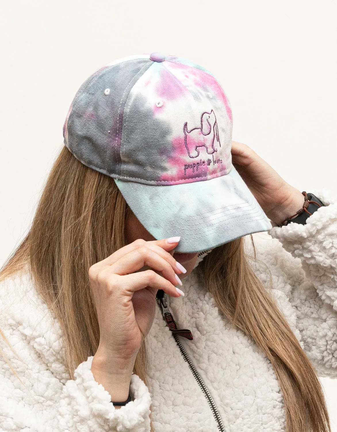 COTTON CANDY TIE DYE BASEBALL HAT