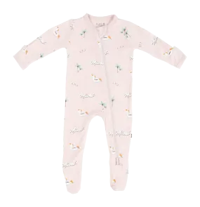 Court Culture x Kyte Baby Beach Blush Zippered Footie