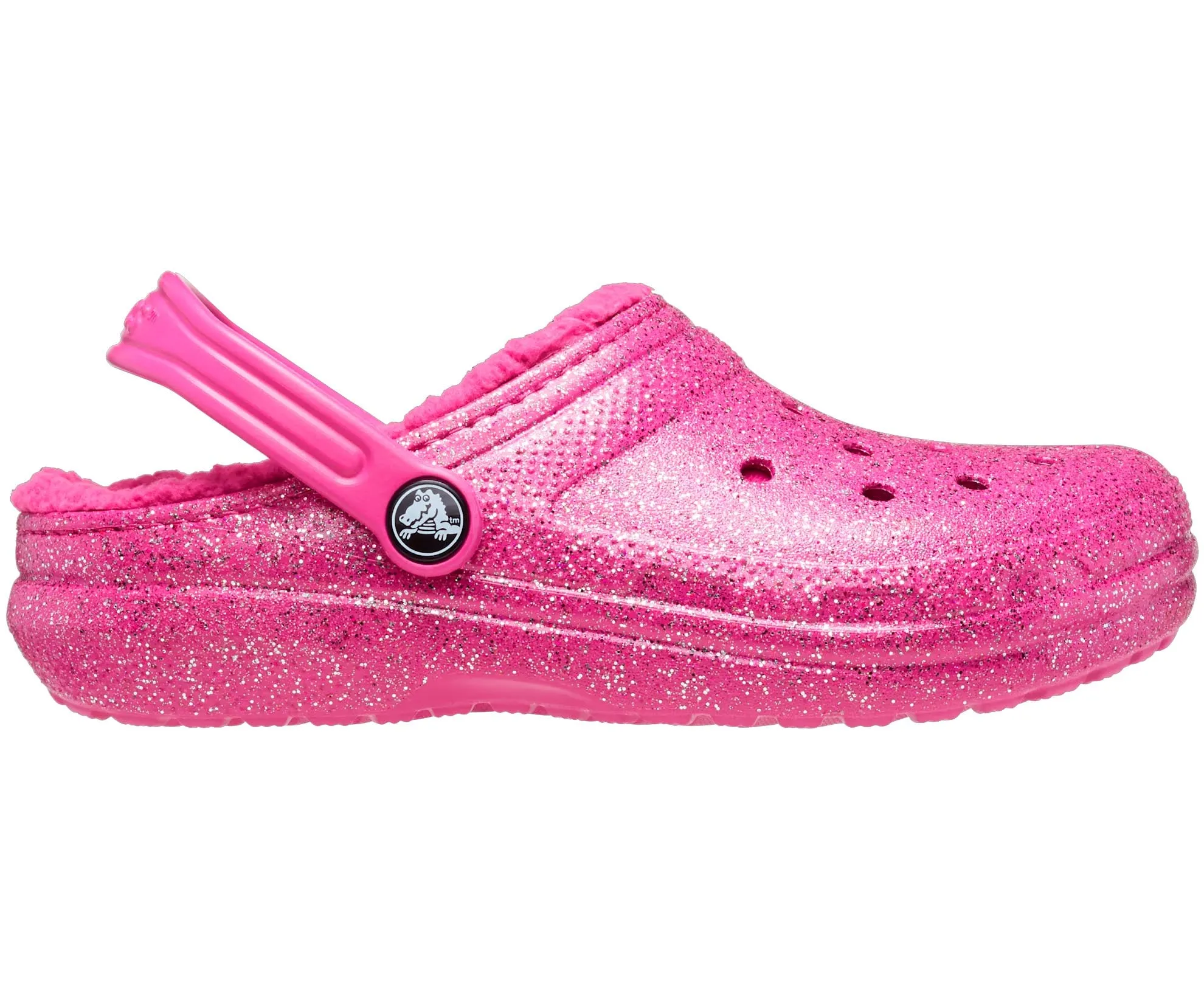 Crocs Classic Glitter Lined Kids Clogs