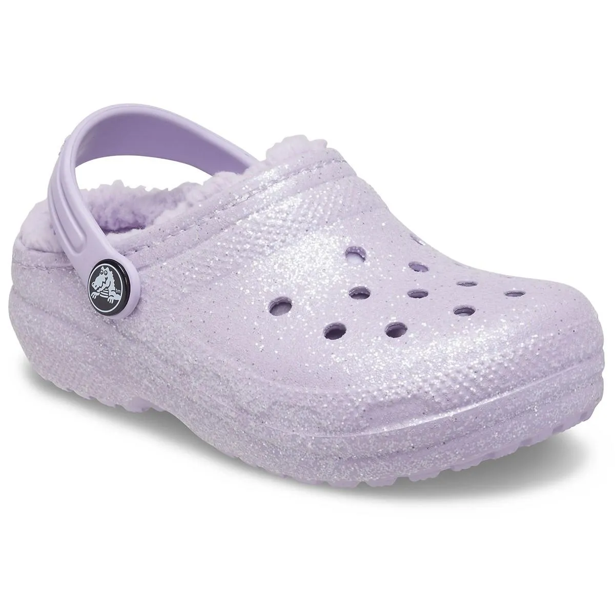 Crocs Classic Glitter Lined Kids Clogs