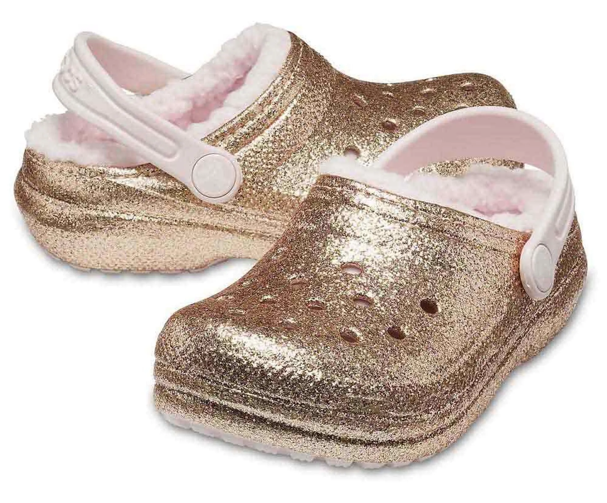 Crocs Classic Glitter Lined Kids Clogs