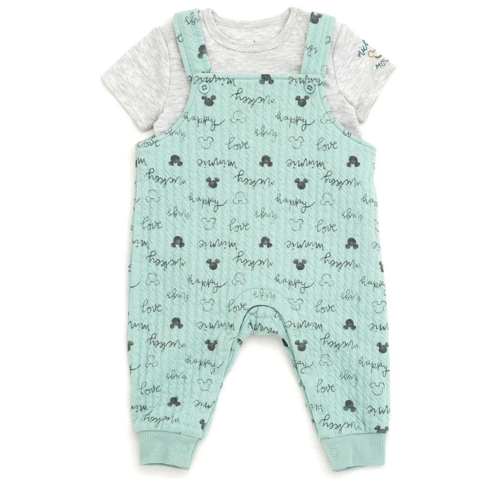 Disney Mickey Mouse Bodysuit and Overall Outfit Set