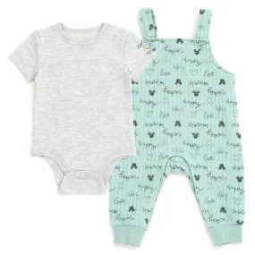 Disney Mickey Mouse Bodysuit and Overall Outfit Set