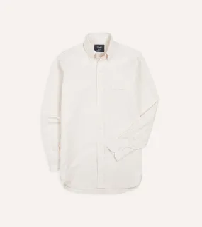 Drake's Oxford Button-Down Shirt / Cream