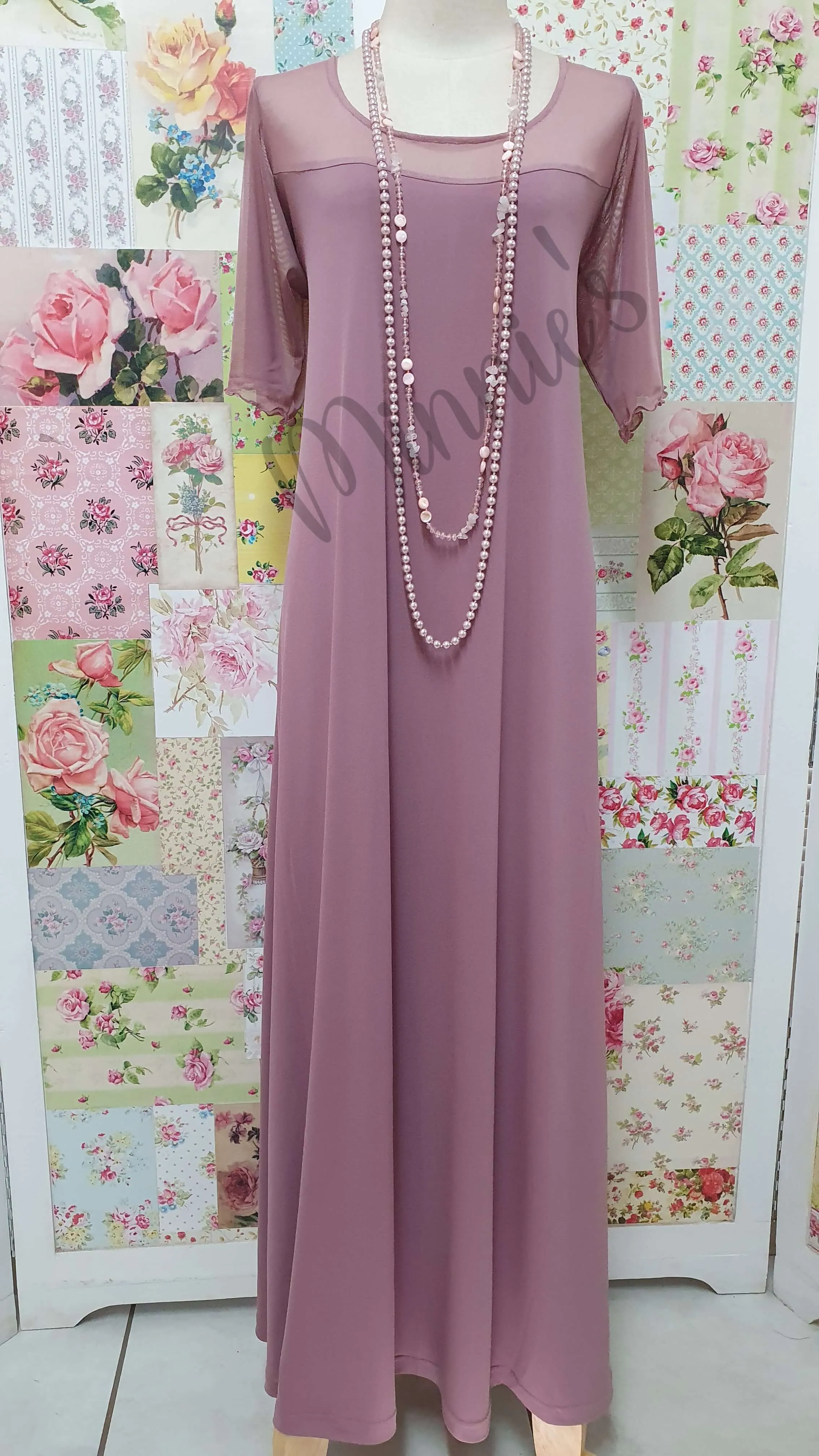 Dusty Pink 2-Piece Dress Set SH022