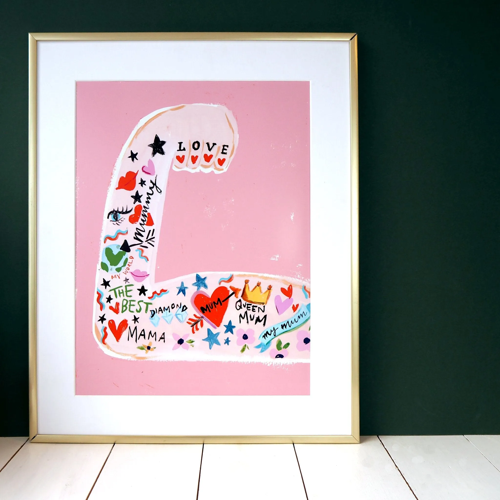 Eleanor Bowmer: Mum Strong Arm Print (A4 and A3)