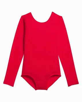 Girl's Nylon Long Sleeve Leotard