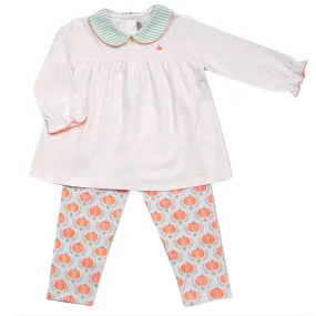 Girls pumpkin legging set