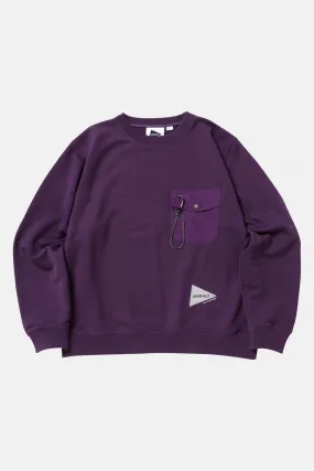 GRAMICCI x and wander Pocket Sweats Crewneck - Purple