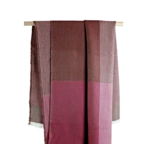 Handwoven throw - Himalayan Merino Wool - Jewel Pink