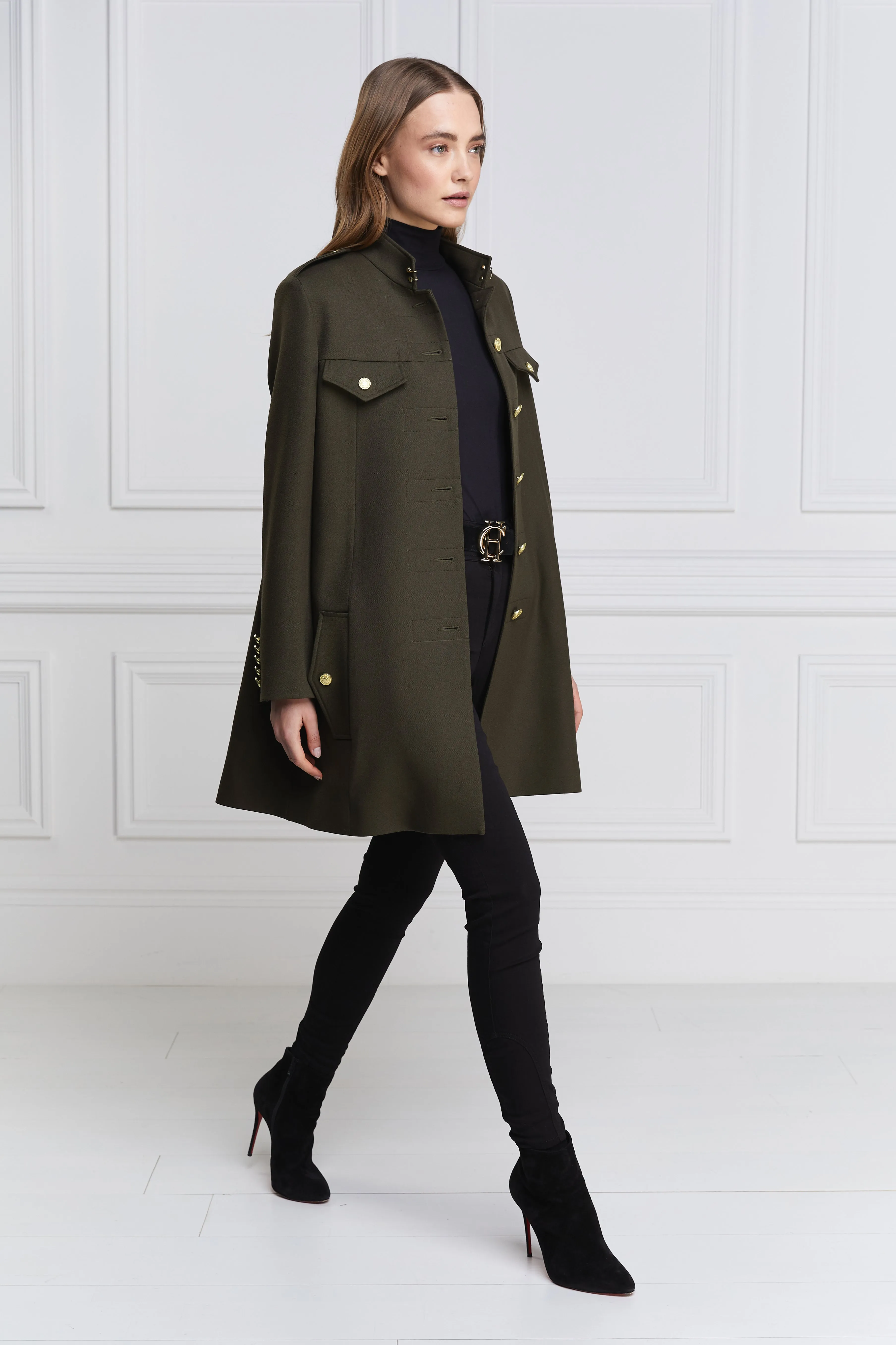 Highbury Cape Coat (Khaki Barathea)