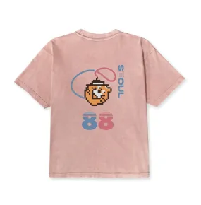 HODORI PIXEL TEE (WASHED PINK)