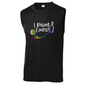 I Paint Lines | Men's Sleeveless Pickleball Shirt | 100% Polyester