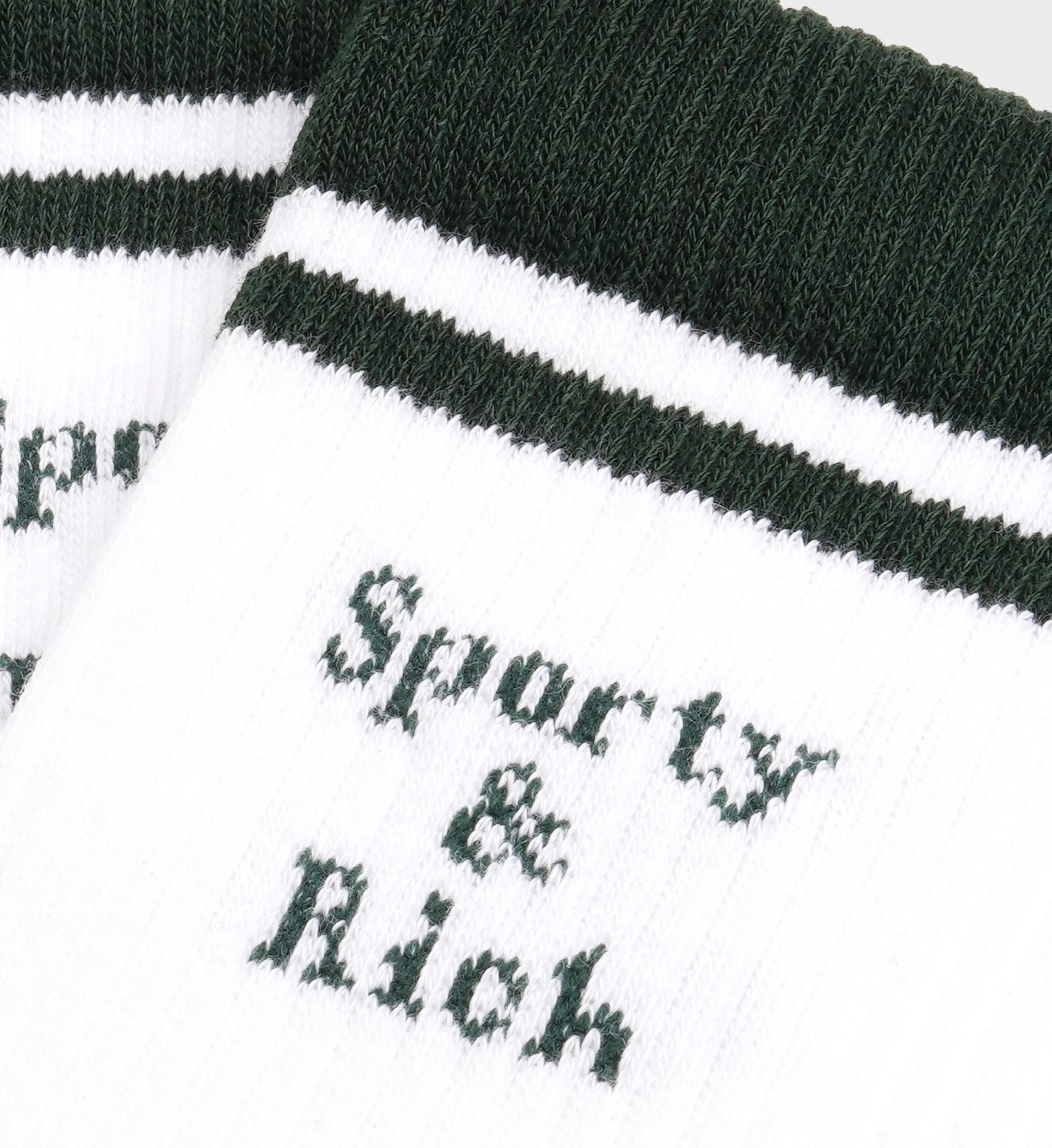 Intarsia Socks - White/Forest