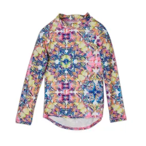 Kaleidoscope Long Sleeve Rash Guard Top UPF 50 