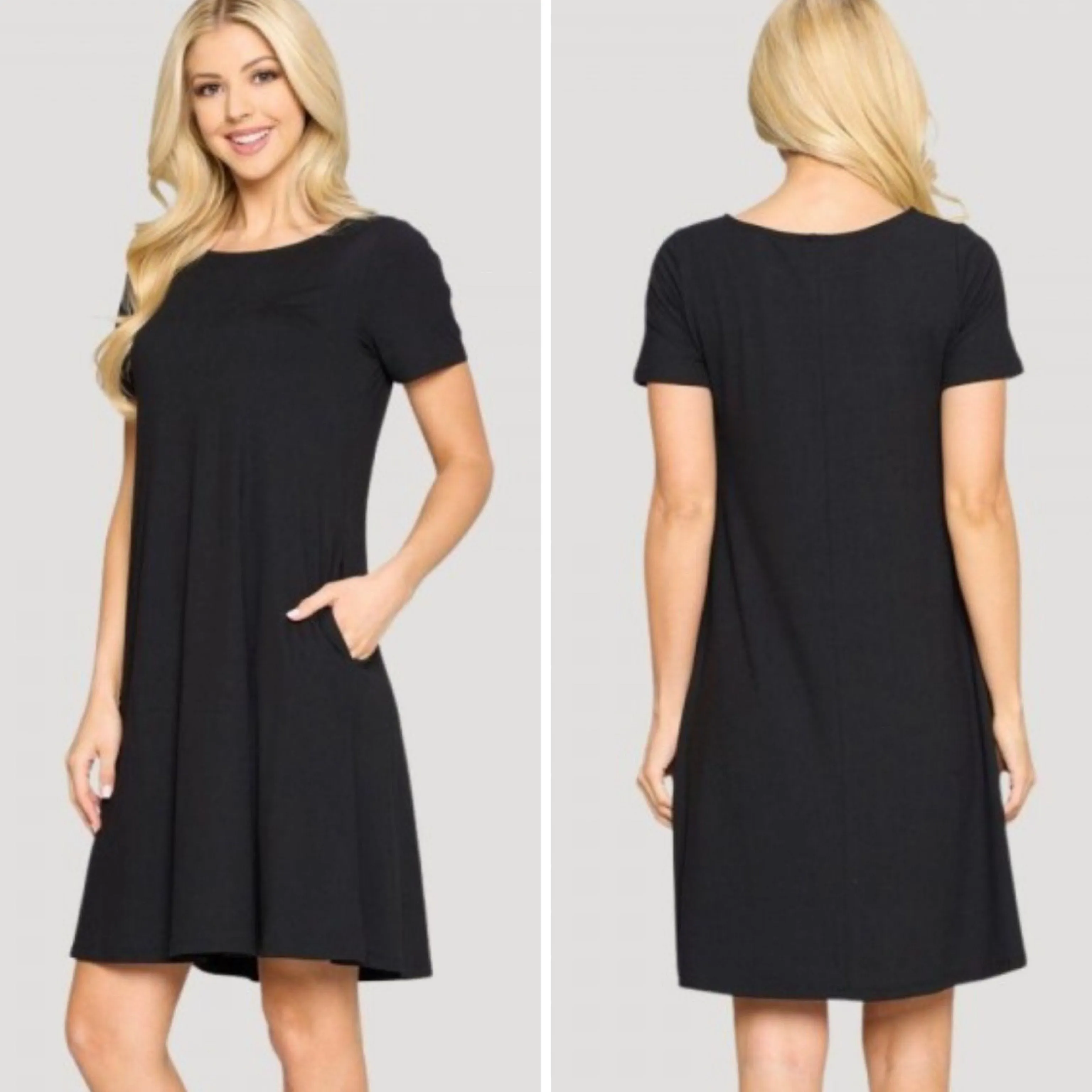 Kaytlynn Black Shift Dress