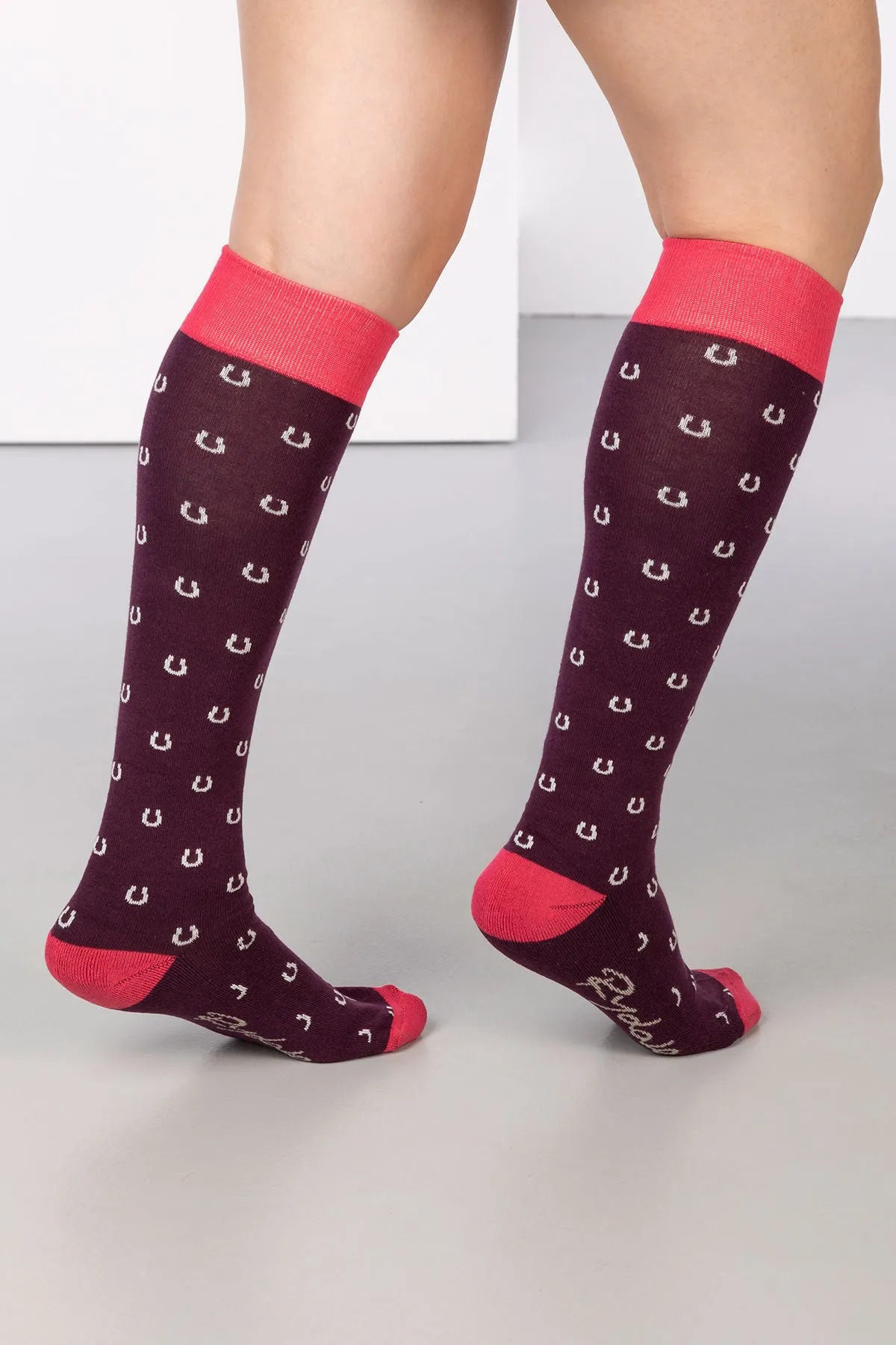 Ladies Horse Shoe Knee Length Socks