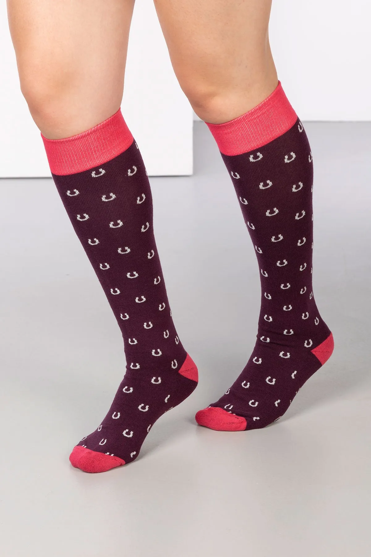 Ladies Horse Shoe Knee Length Socks