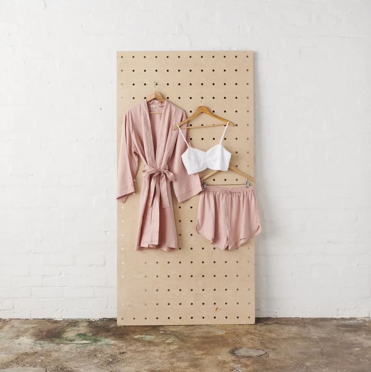 Linen Sleepwear Bundle - Pink & White