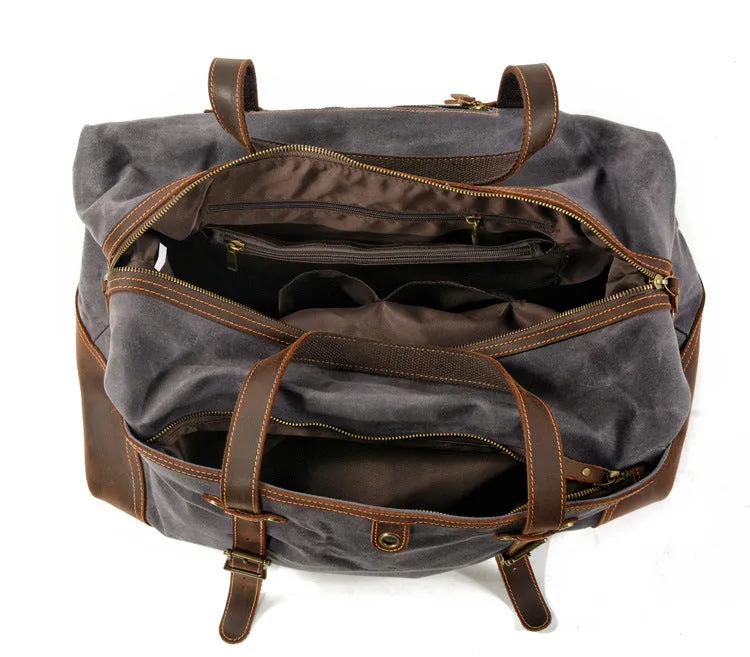 Lomani Waxed Canvas Duffle Bag